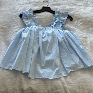 Zara Baby Blue Ruffle Tank